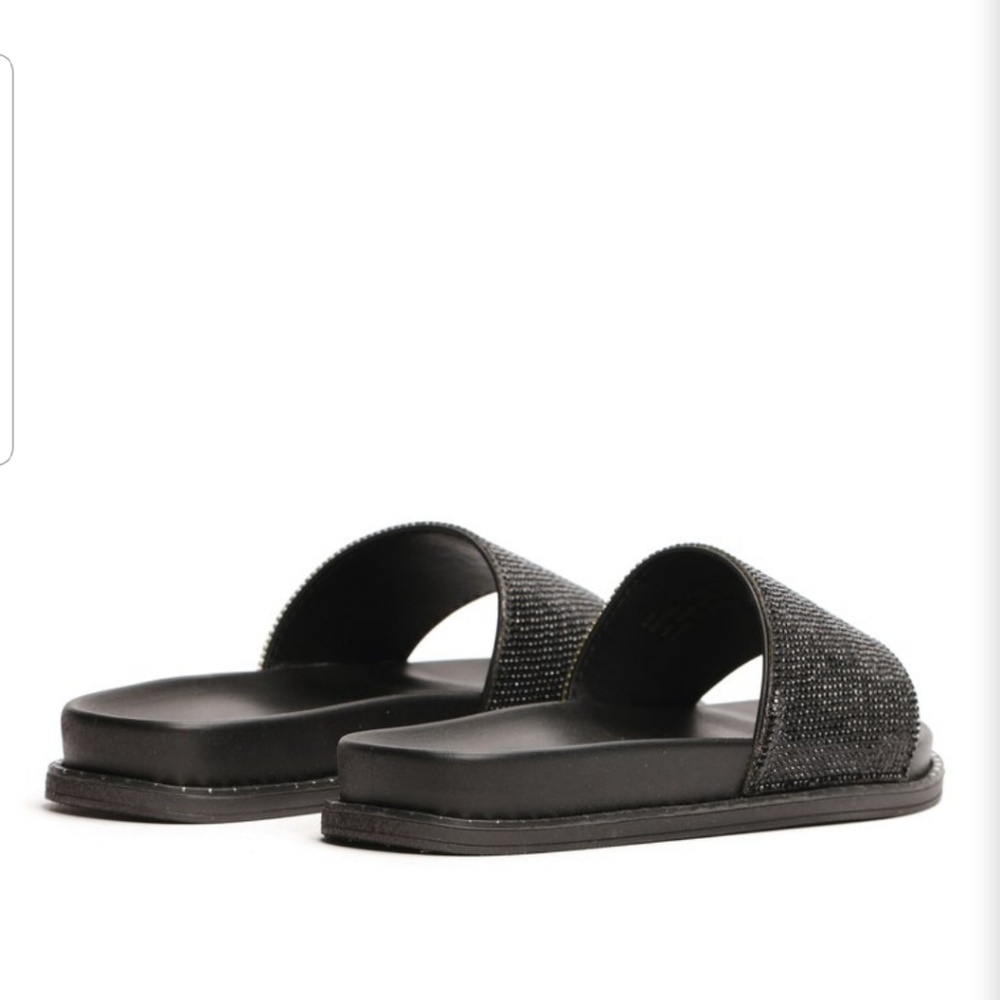 Women's Black Slides Sz 10
